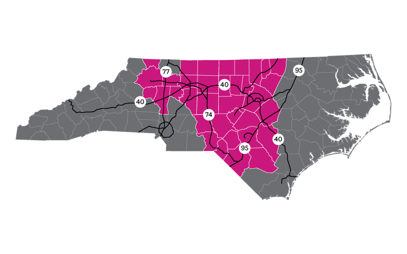 North Carolina Marketplace Insurance Coverage Map Ambetter Of North 